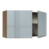 Mueble Superior de Cocina Lux Marrón y Gris 120x66cm con Cuatro Entrepaños y Dos Puertas - MUEBLES SUPERIORES DE COCINA | Bylmo