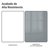 Mueble Superior de Cocina Lux Blanco y Gris 120x66cm con Cuatro Entrepaños y Dos Puertas - MUEBLES SUPERIORES DE COCINA | Bylmo