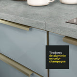 Mueble Superior de Cocina Lux Blanco y Gris 120x66cm con Cuatro Entrepaños y Dos Puertas - MUEBLES SUPERIORES DE COCINA | Bylmo
