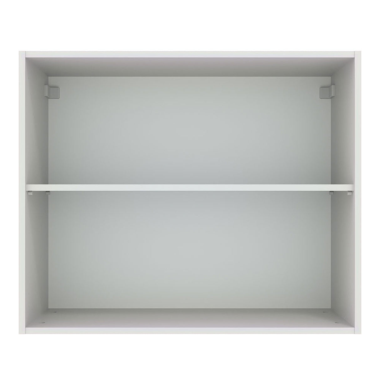Mueble Superior de Cocina Agata Blanco y Gris 80x66cm con Dos Entrepaños y Dos Puertas - MUEBLES SUPERIORES DE COCINA | Bylmo