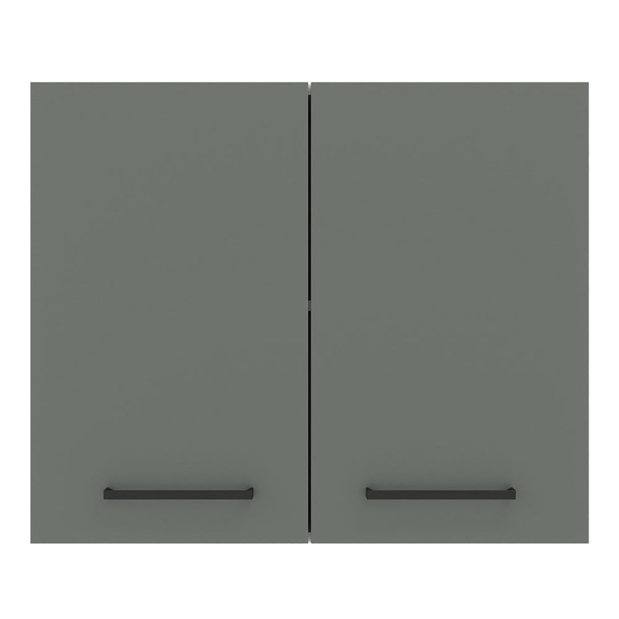 Mueble Superior de Cocina Agata Blanco y Gris 80x66cm con Dos Entrepaños y Dos Puertas - MUEBLES SUPERIORES DE COCINA | Bylmo