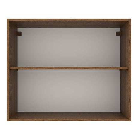 Mueble Superior de Cocina Agata Marrón y Gris 80x66cm con Dos Entrepaños y Dos Puertas - MUEBLES SUPERIORES DE COCINA | Bylmo