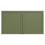 Mueble Superior de Cocina Vik Marrón y Verde 120x66cm con Cuatro Entrepaños y Dos Puertas
