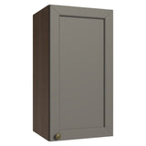Mueble Superior de Cocina Vik Marrón y Gris 35x66cm con Dos Entrepaños y Una Puerta - MUEBLES SUPERIORES DE COCINA | Bylmo