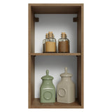 Mueble Superior de Cocina Vik Marrón y Gris 35x66cm con Dos Entrepaños y Una Puerta - MUEBLES SUPERIORES DE COCINA | Bylmo