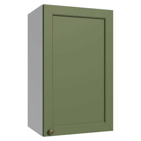 Mueble Superior de Cocina Vik Blanco y Verde 40x66cm con Dos Entrepaños y Una Puerta - MUEBLES SUPERIORES DE COCINA | Bylmo