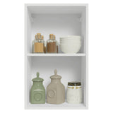 Mueble Superior de Cocina Vik Blanco y Verde 40x66cm con Dos Entrepaños y Una Puerta - MUEBLES SUPERIORES DE COCINA | Bylmo