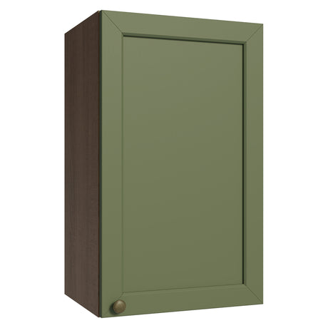 Mueble Superior de Cocina Vik Marrón y Verde 40x66cm con Dos Entrepaños y Una Puerta - MUEBLES SUPERIORES DE COCINA | Bylmo