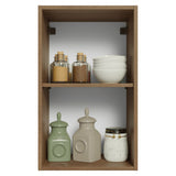 Mueble Superior de Cocina Vik Marrón y Verde 40x66cm con Dos Entrepaños y Una Puerta - MUEBLES SUPERIORES DE COCINA | Bylmo
