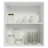Mueble Superior de Cocina Vik Blanco y Gris 60x66cm con Dos Entrepaños y Una Puerta