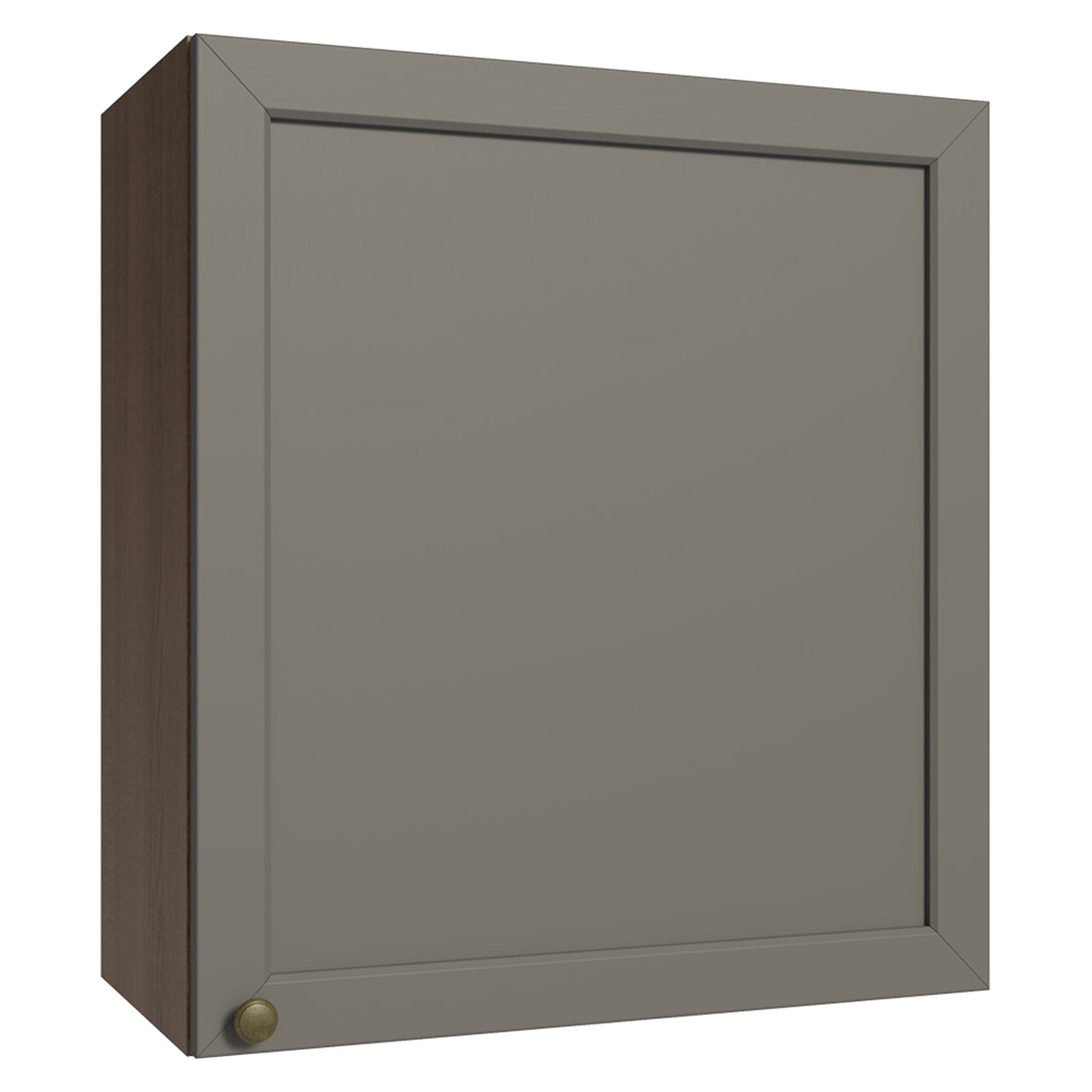 Mueble Superior de Cocina Vik Marrón y Gris 60x66cm con Dos Entrepaños y Una Puerta