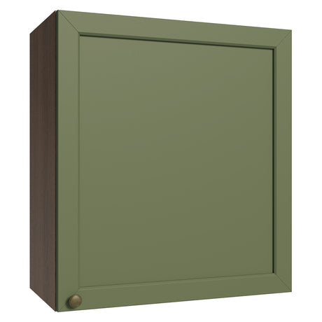Mueble Superior de Cocina Vik Marrón y Verde 60x66cm con Dos Entrepaños y Una Puerta - MUEBLES SUPERIORES DE COCINA | Bylmo