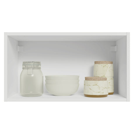 Mueble Superior de Cocina Vik Blanco y Gris 60x33cm con Un Entrepaño y Una Puerta - MUEBLES SUPERIORES DE COCINA | Bylmo