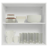 Mueble Superior de Cocina Vik Blanco y Gris 70x66cm con Dos Entrepaños y Dos Puertas