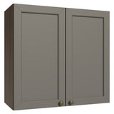 Mueble Superior de Cocina Vik Marrón y Gris 70x66cm con Dos Entrepaños y Dos Puertas - MUEBLES SUPERIORES DE COCINA | Bylmo