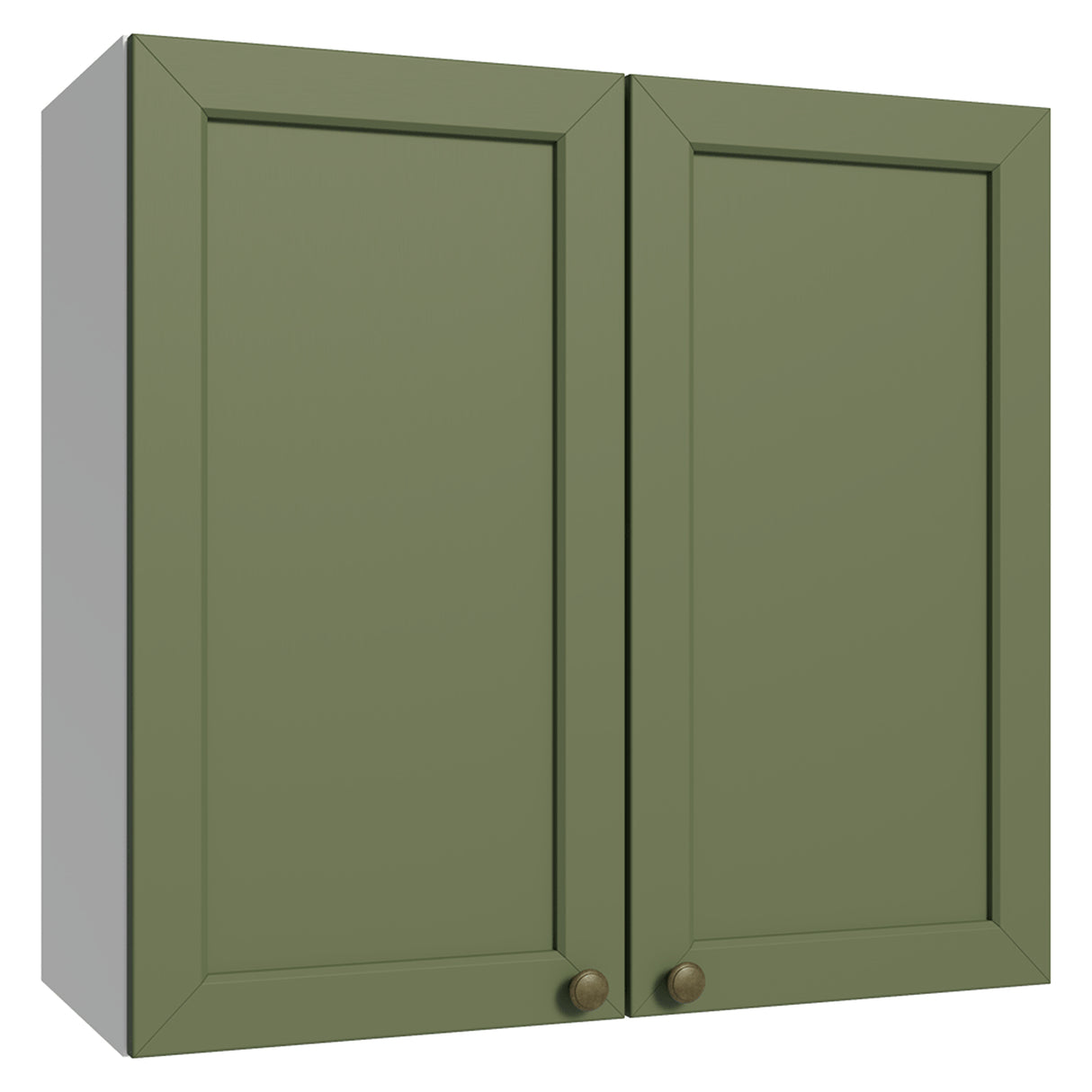 Mueble Superior de Cocina Vik Blanco y Verde 70x66cm con Dos Entrepaños y Dos Puertas - MUEBLES SUPERIORES DE COCINA | Bylmo
