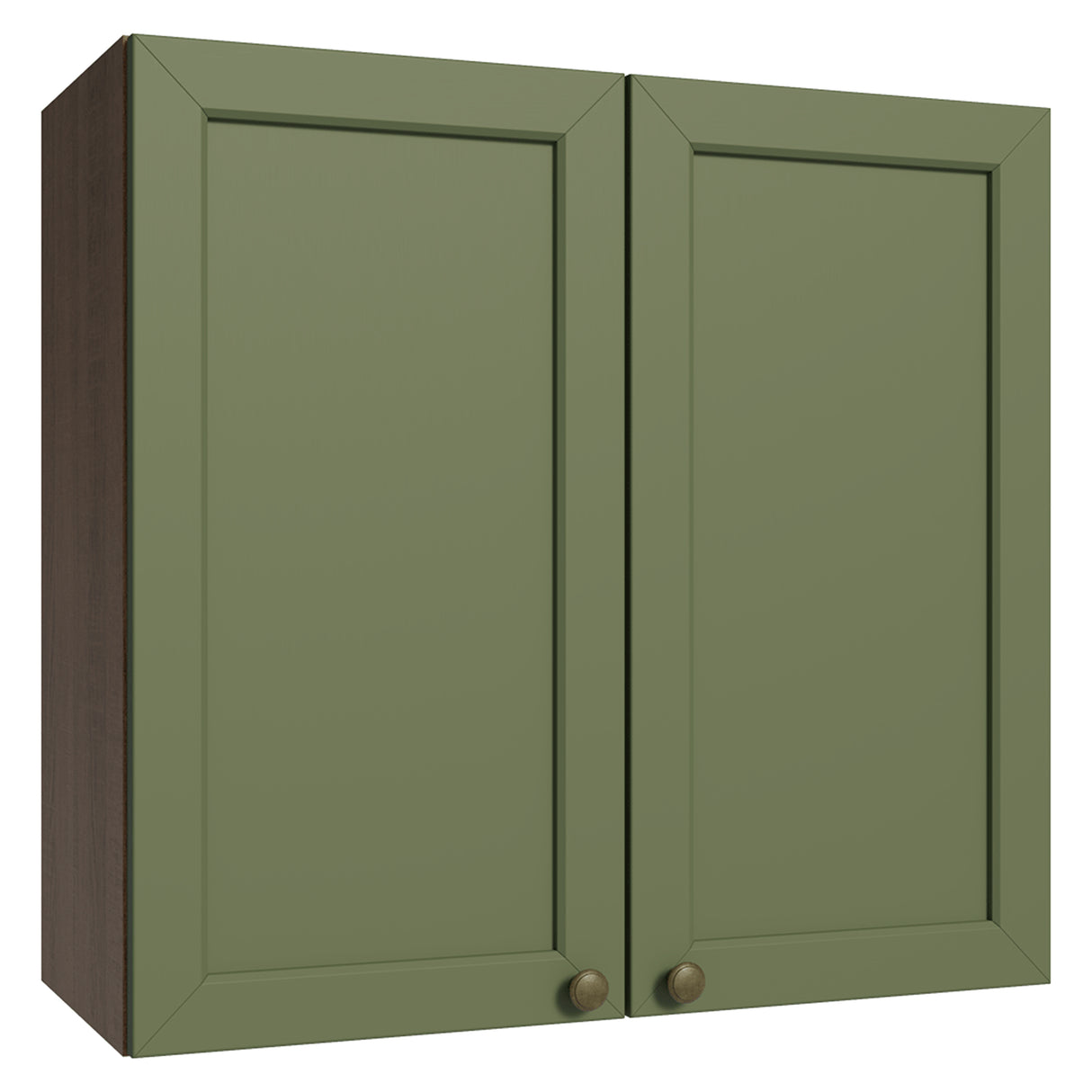 Mueble Superior de Cocina Vik Marrón y Verde 70x66cm con Dos Entrepaños y Dos Puertas