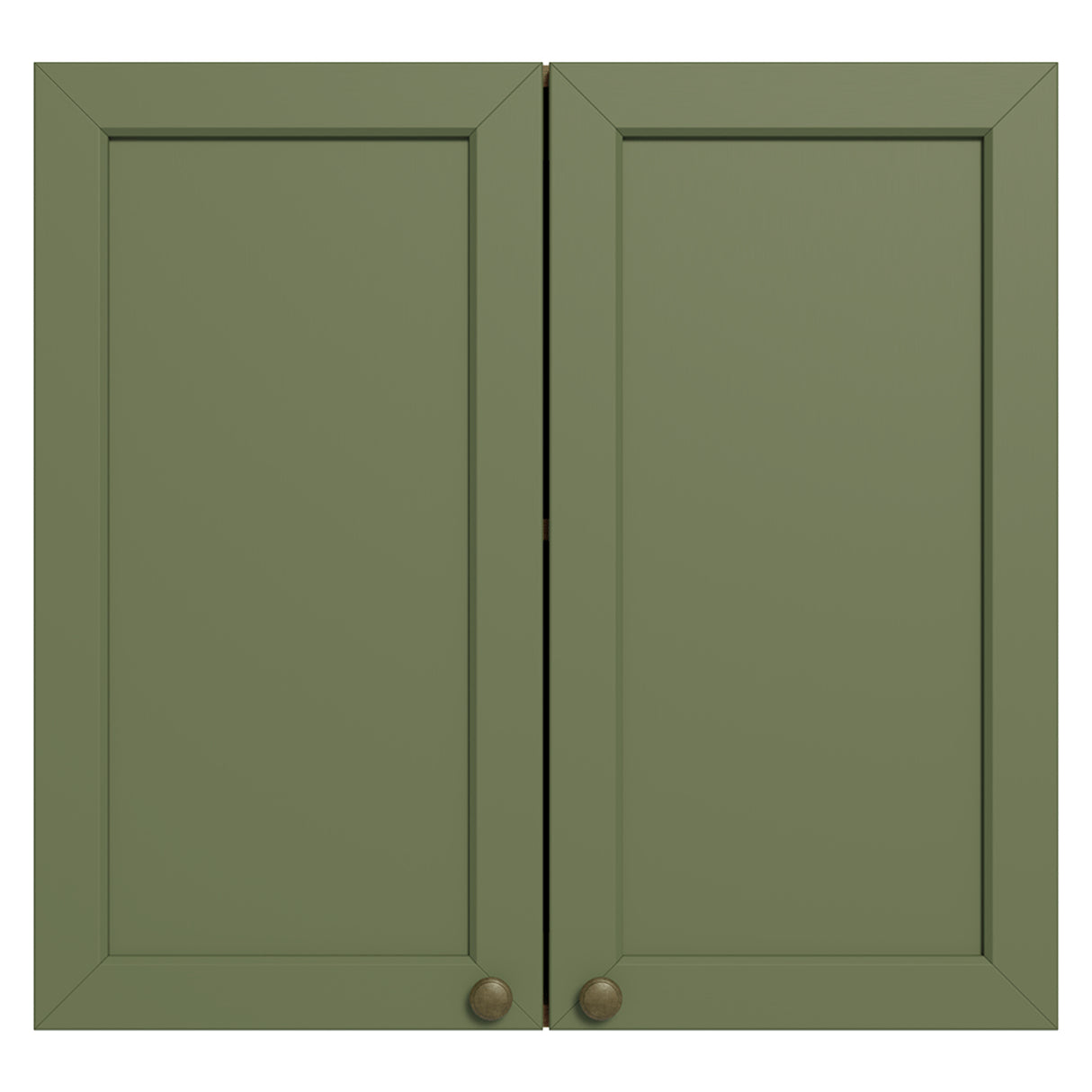 Mueble Superior de Cocina Vik Marrón y Verde 70x66cm con Dos Entrepaños y Dos Puertas