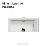 Mueble Superior de Cocina Vik Blanco y Gris 70x33cm con Un Entrepaño y Una Puerta - MUEBLES SUPERIORES DE COCINA | Bylmo