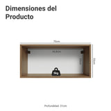 Mueble Superior de Cocina Vik Marrón y Gris 70x33cm con Un Entrepaño y Una Puerta - MUEBLES SUPERIORES DE COCINA | Bylmo