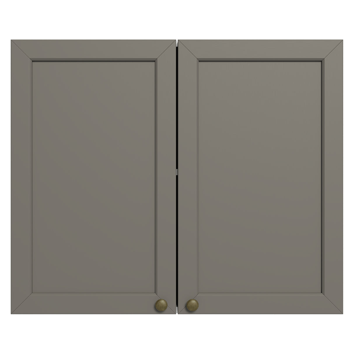 Mueble Superior de Cocina Vik Blanco y Gris 80x66cm con Dos Entrepaños y Dos Puertas - MUEBLES SUPERIORES DE COCINA | Bylmo
