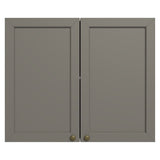 Mueble Superior de Cocina Vik Blanco y Gris 80x66cm con Dos Entrepaños y Dos Puertas - MUEBLES SUPERIORES DE COCINA | Bylmo