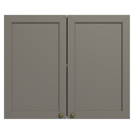 Mueble Superior de Cocina Vik Blanco y Gris 80x66cm con Dos Entrepaños y Dos Puertas - MUEBLES SUPERIORES DE COCINA | Bylmo