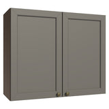 Mueble Superior de Cocina Vik Marrón y Gris 80x66cm con Dos Entrepaños y Dos Puertas