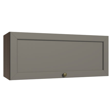 Mueble Superior de Cocina Vik Marrón y Gris 80x33cm con Un Entrepaño y Una Puerta - MUEBLES SUPERIORES DE COCINA | Bylmo