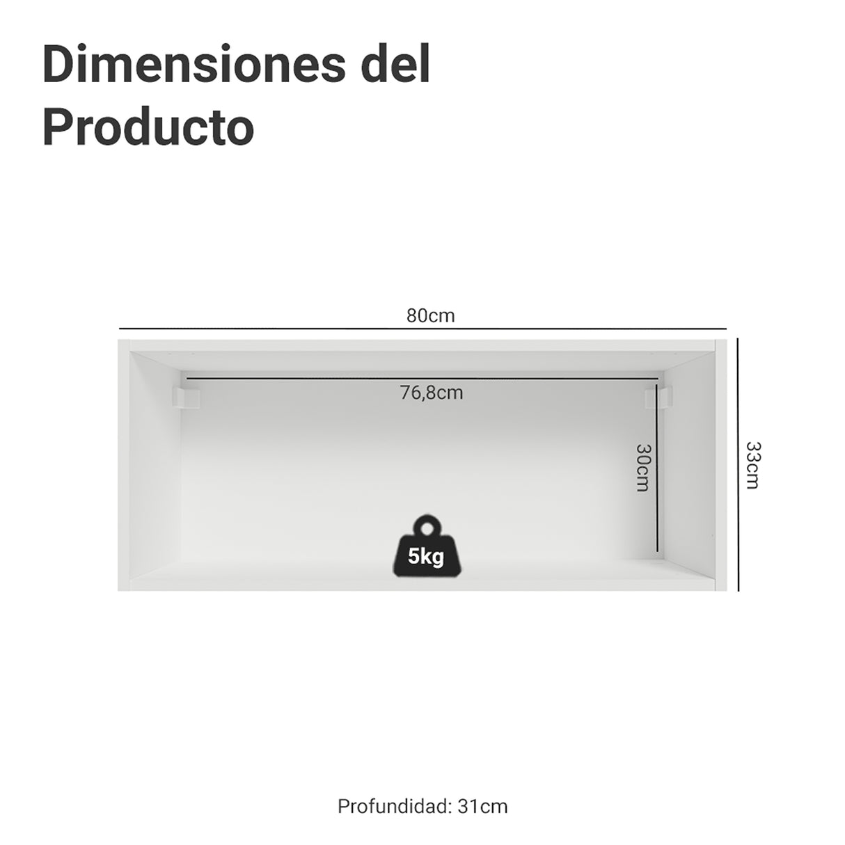 Mueble Superior de Cocina Vik Blanco y Verde 80x33cm con Un Entrepaño y Una Puerta - MUEBLES SUPERIORES DE COCINA | Bylmo