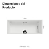 Mueble Superior de Cocina Vik Blanco y Verde 80x33cm con Un Entrepaño y Una Puerta - MUEBLES SUPERIORES DE COCINA | Bylmo
