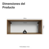 Mueble Superior de Cocina Vik Marrón y Verde 80x33cm con Un Entrepaño y Una Puerta - MUEBLES SUPERIORES DE COCINA | Bylmo