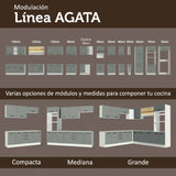 Gabinete de Cocina Agata Blanco y Gris 120x81cm sin Mesón sin Pozuelo y con Tres Cajones - MUEBLES INFERIORES DE COCINA | Bylmo