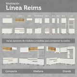 Set X 2 Muebles Inferiores de Cocina Reims Blanco 130x83cm sin Mesón sin Pozuelo y con Tres Cajones