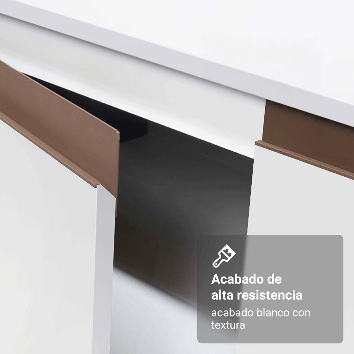 Set X 2 Muebles Inferiores de Cocina Reims Blanco 130x83cm sin Mesón sin Pozuelo y con Tres Cajones