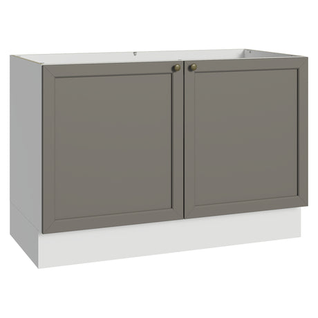 Gabinete de Cocina Vik Blanco y Gris 120x81cm sin Mesón sin Pozuelo - MUEBLES INFERIORES DE COCINA | Bylmo