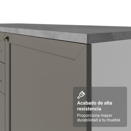Gabinete de Cocina Vik Blanco y Gris 120x81cm sin Mesón sin Pozuelo - MUEBLES INFERIORES DE COCINA | Bylmo