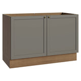Gabinete de Cocina Vik Marrón y Gris 120x81cm sin Mesón sin Pozuelo - MUEBLES INFERIORES DE COCINA | Bylmo