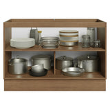 Gabinete de Cocina Vik Marrón y Gris 120x81cm sin Mesón sin Pozuelo - MUEBLES INFERIORES DE COCINA | Bylmo