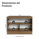 Gabinete de Cocina Vik Marrón y Gris 120x84cm con Mesón de Madera Aglomerada MDP sin Pozuelo
