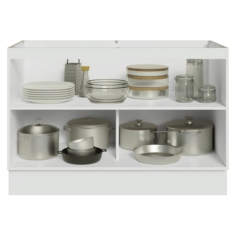 Gabinete de Cocina Vik Blanco y Verde 120x81cm sin Mesón sin Pozuelo - MUEBLES INFERIORES DE COCINA | Bylmo