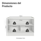 Gabinete de Cocina Vik Blanco y Verde 120x81cm sin Mesón sin Pozuelo - MUEBLES INFERIORES DE COCINA | Bylmo