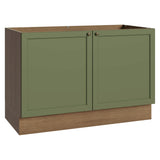 Gabinete de Cocina Vik Marrón y Verde 120x81cm sin Mesón sin Pozuelo - MUEBLES INFERIORES DE COCINA | Bylmo