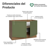Gabinete de Cocina Vik Marrón y Verde 120x81cm sin Mesón sin Pozuelo - MUEBLES INFERIORES DE COCINA | Bylmo