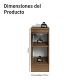 Gabinete de Cocina Vik Marrón y Gris 35x84cm sin Mesón sin Pozuelo - MUEBLES INFERIORES DE COCINA | Bylmo