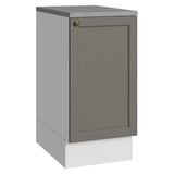 Gabinete de Cocina Vik Blanco y Gris 40x84cm sin Mesón sin Pozuelo - MUEBLES INFERIORES DE COCINA | Bylmo