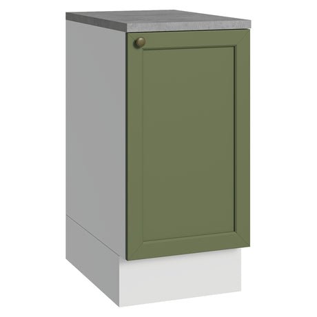 Gabinete de Cocina Vik Blanco y Verde 40x84cm sin Mesón sin Pozuelo - MUEBLES INFERIORES DE COCINA | Bylmo