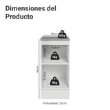 Gabinete de Cocina Vik Blanco y Verde 40x84cm sin Mesón sin Pozuelo - MUEBLES INFERIORES DE COCINA | Bylmo
