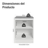 Gabinete de Cocina Vik Blanco y Gris 60x84cm sin Mesón sin Pozuelo - MUEBLES INFERIORES DE COCINA | Bylmo