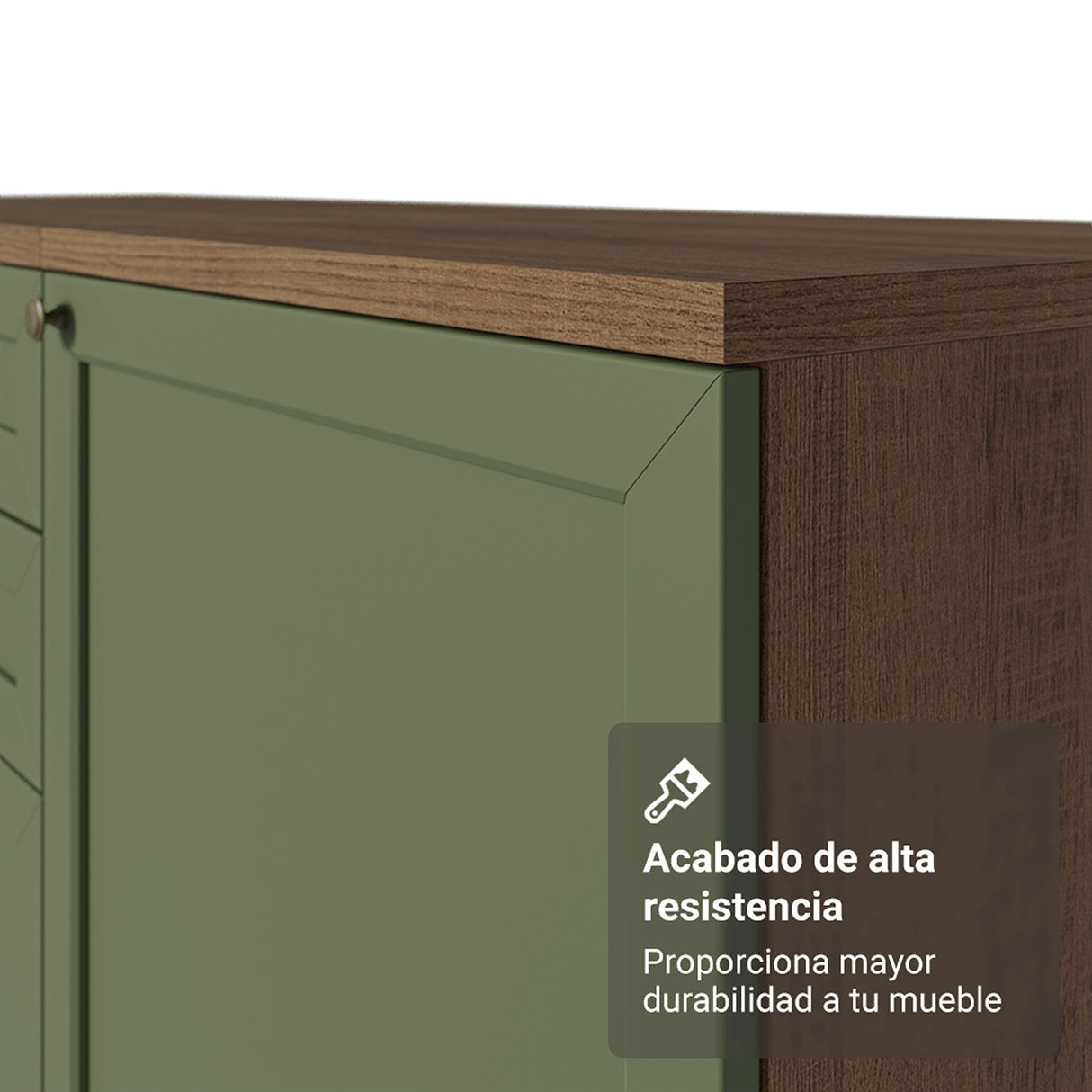 Gabinete de Cocina Vik Marrón y Verde 60x84cm sin Mesón sin Pozuelo - MUEBLES INFERIORES DE COCINA | Bylmo